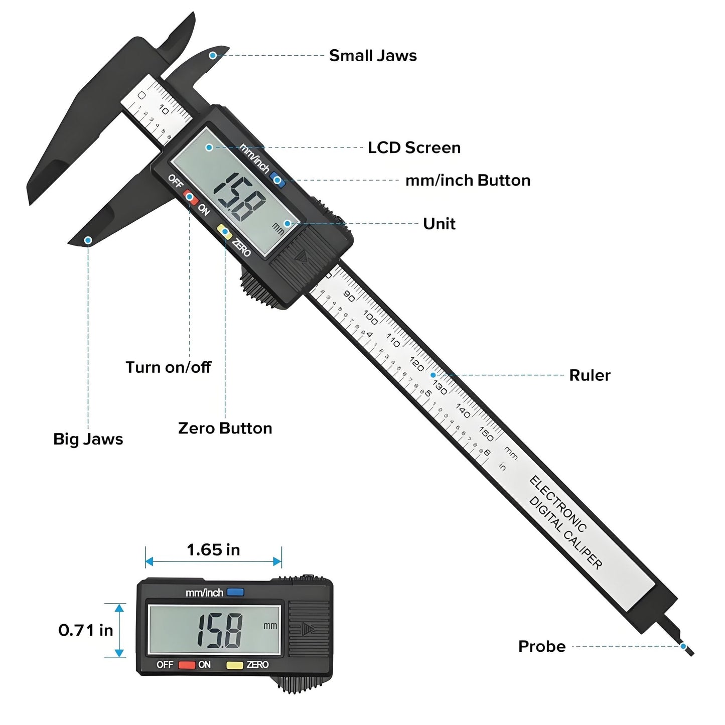 Electronic Digital Caliper Stone's Store