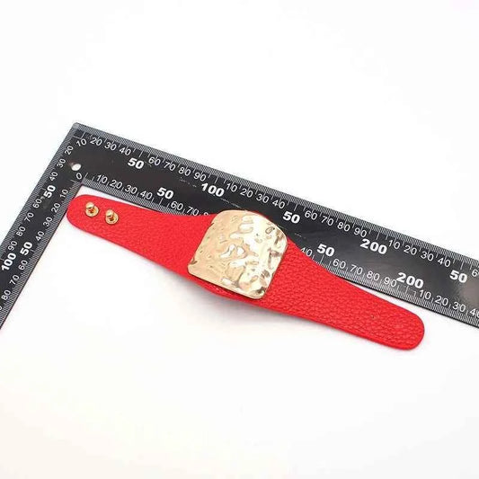 Leather Wide Wrist Bracelet