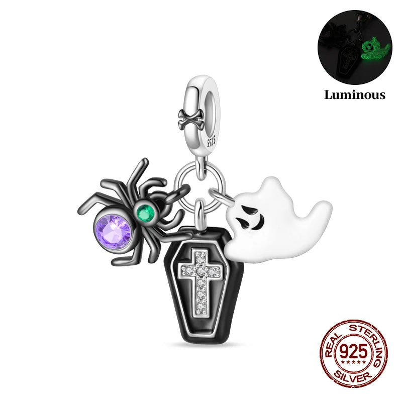 Halloween Luminous Charms Bead 925 Sterling Silver Dabfavshop