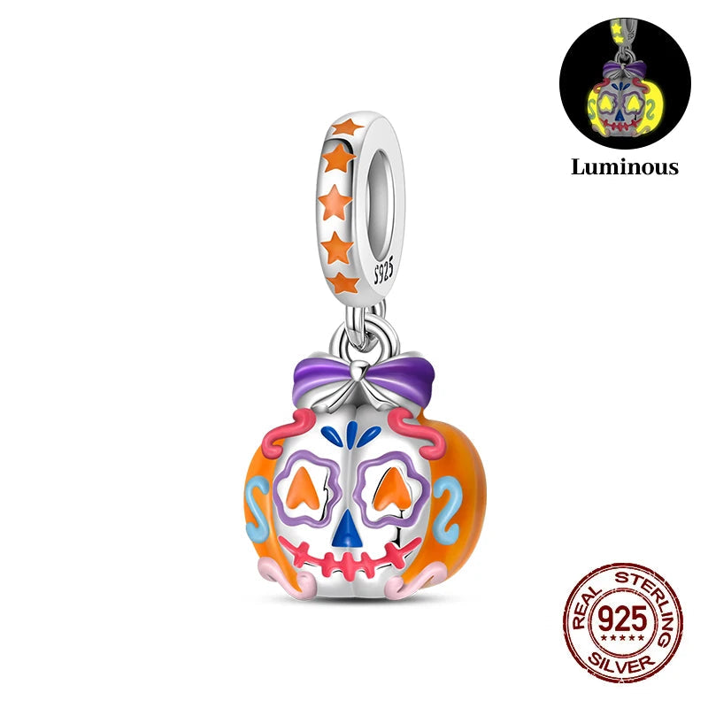 Halloween Luminous Charms Bead 925 Sterling Silver Dabfavshop