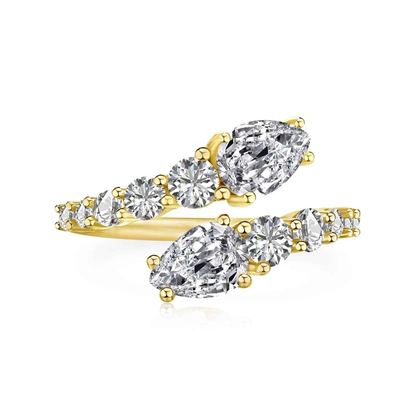 Gold Silver Adjustable Ring