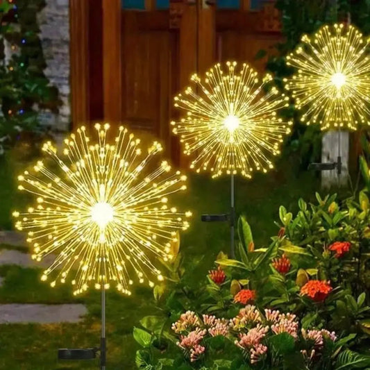 Solar Firework Lights Outdoor Waterproof Christmas Garden Wedding Decor, Auto On/Off Fairy String Solar Powered Landscape Lighti Dabfavshop