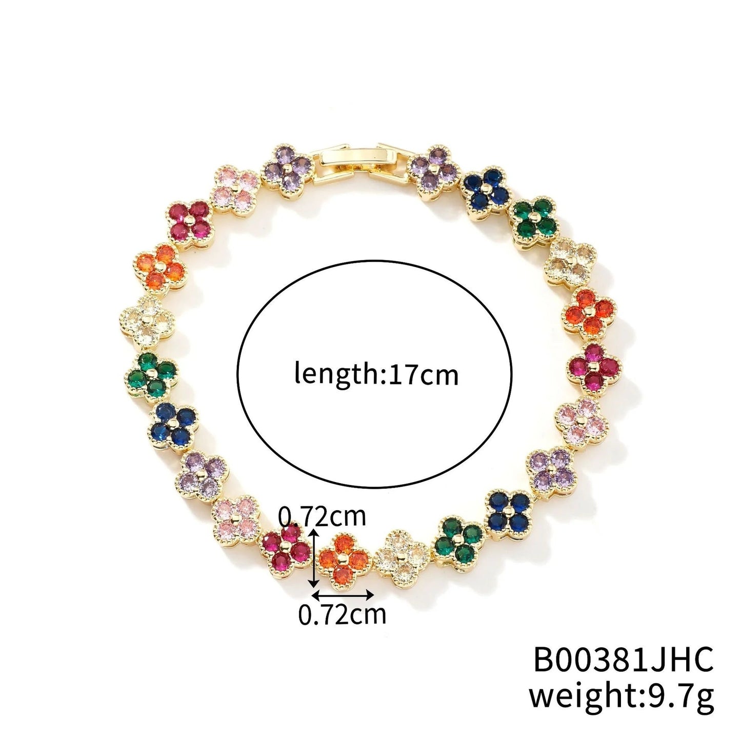 Crystal Flower Lucky Bracelet Women Personalized New Stainless Steel Bracelet Dabfavshop