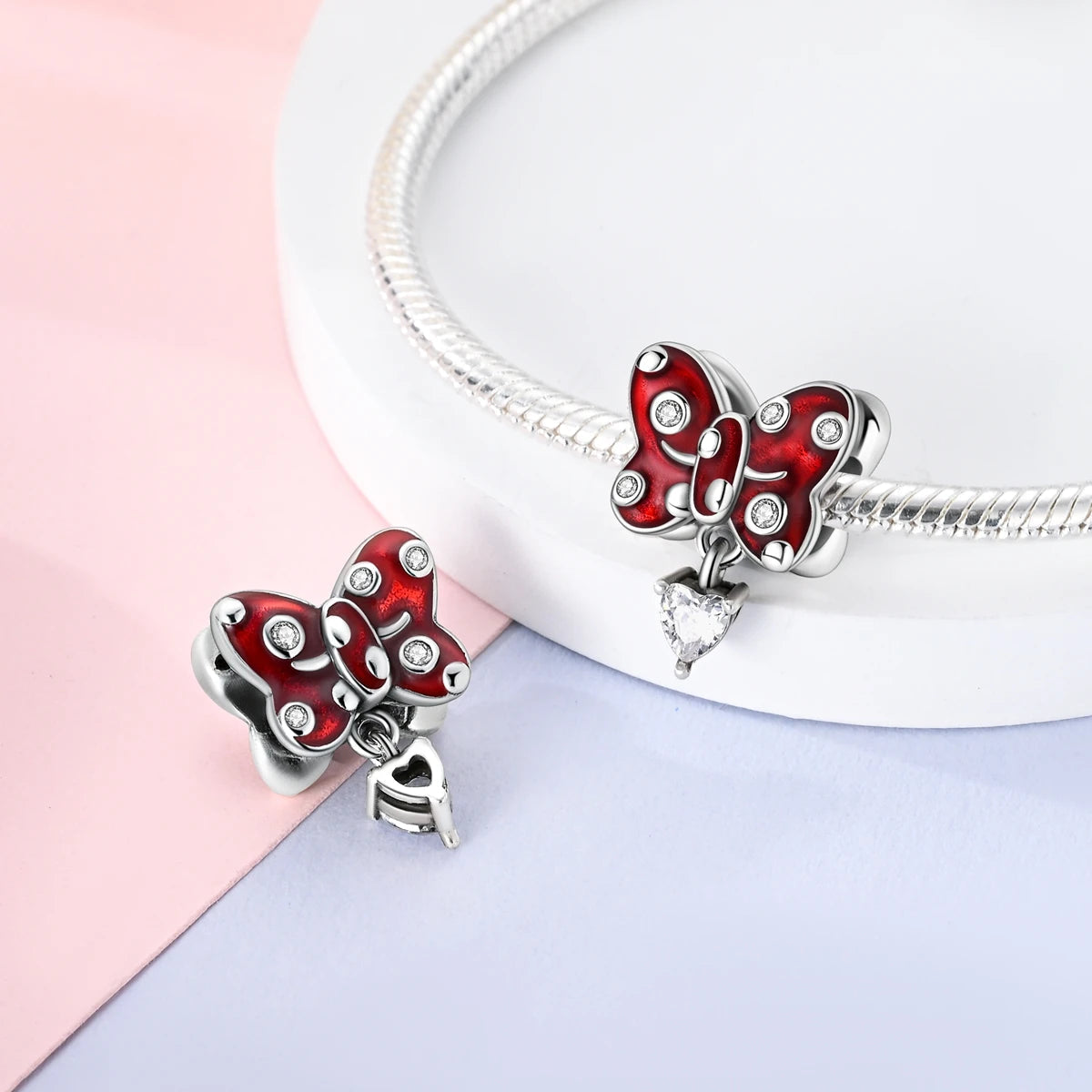 Red Charm Bead Original 925 Silver Fit Bracelet Pendant Diy Car Coffee Cherry For Woman Jewelry Dabfavshop