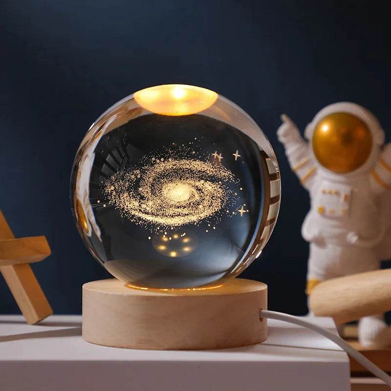 3D Crystal Ball Astronomy Galaxy Solar System - Dabfavshop
