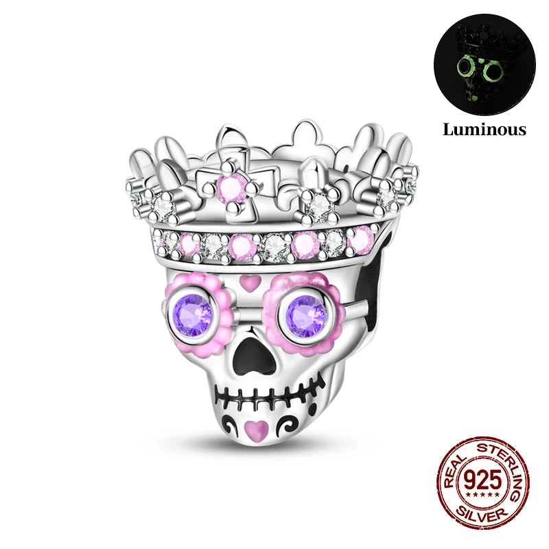 Halloween Luminous Charms Bead 925 Sterling Silver Dabfavshop