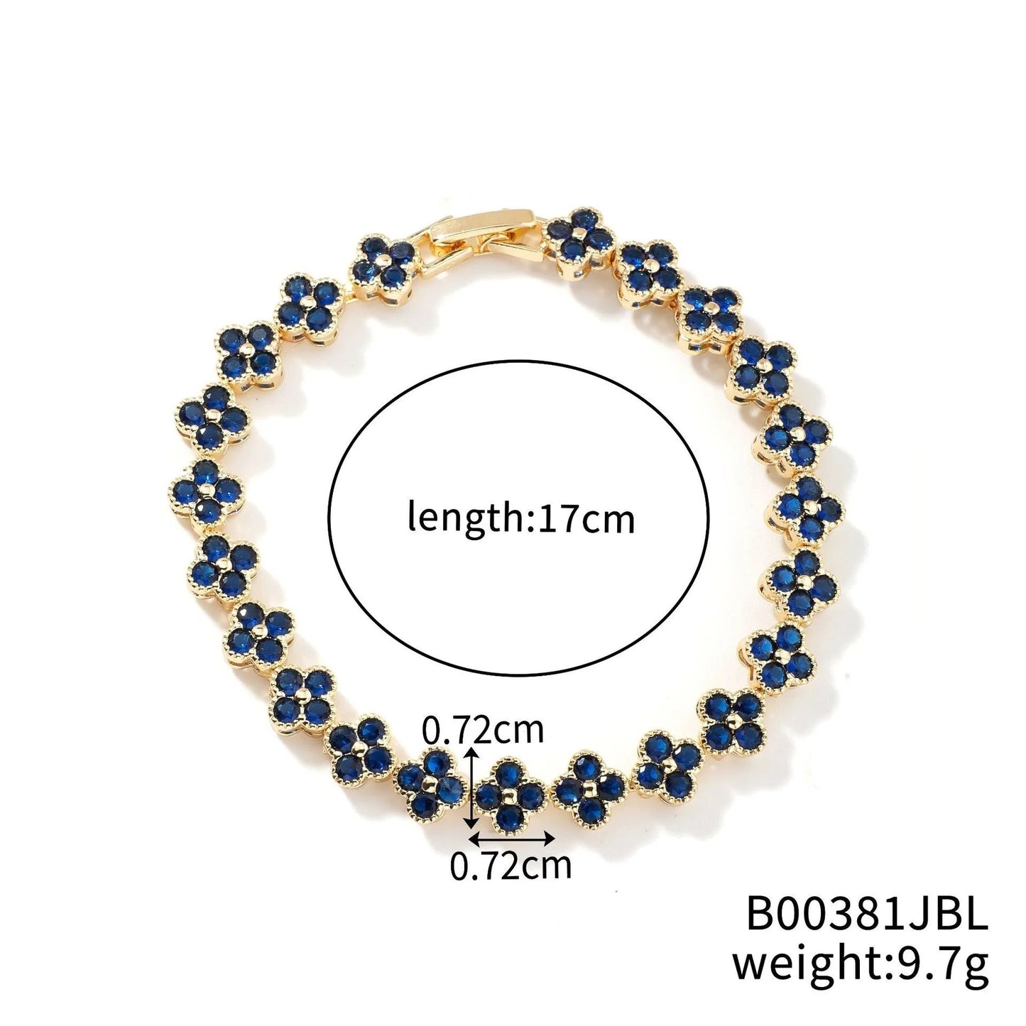 Crystal Flower Lucky Bracelet Women Personalized New Stainless Steel Bracelet Dabfavshop