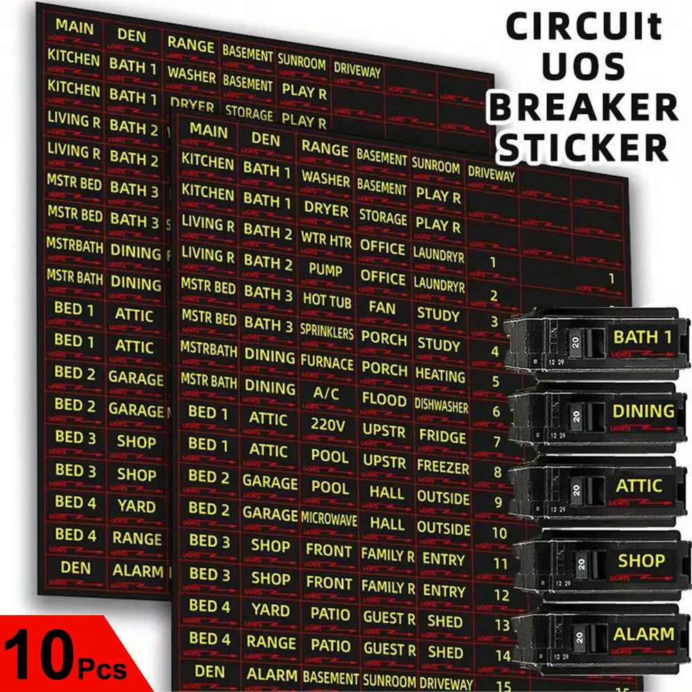 VoltVault Labels – No More Guesswork, Just Flip & Know! Monking Office Supplies Store