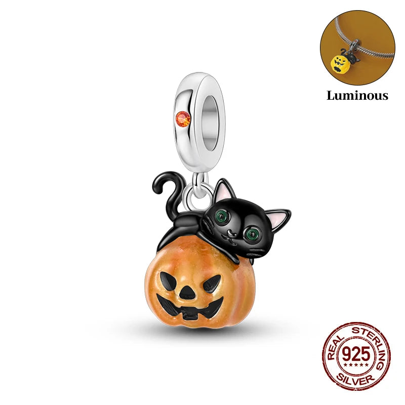 Halloween Luminous Charms Bead 925 Sterling Silver Dabfavshop