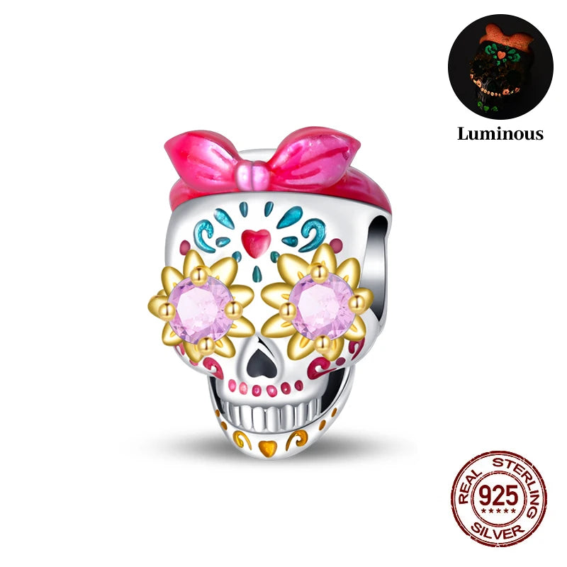 Halloween Luminous Charms Bead 925 Sterling Silver Dabfavshop