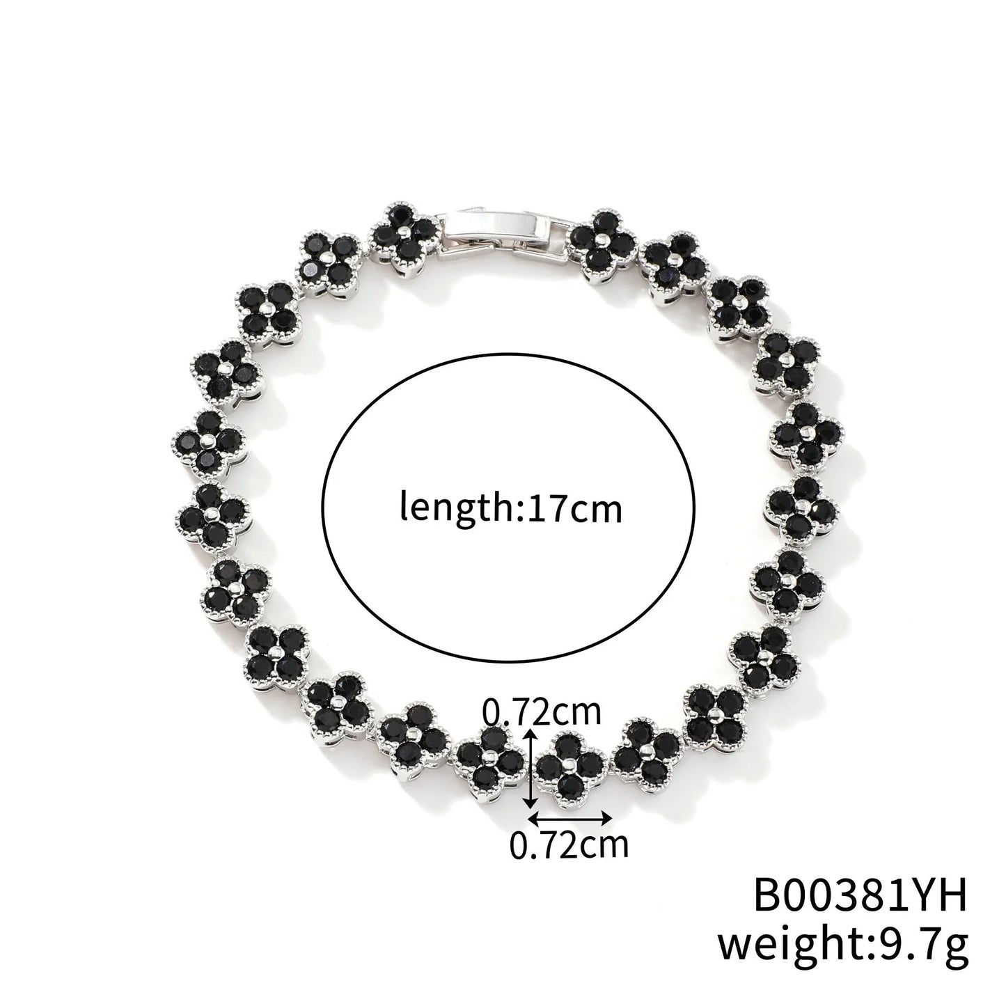 Crystal Flower Lucky Bracelet Women Personalized New Stainless Steel Bracelet Dabfavshop