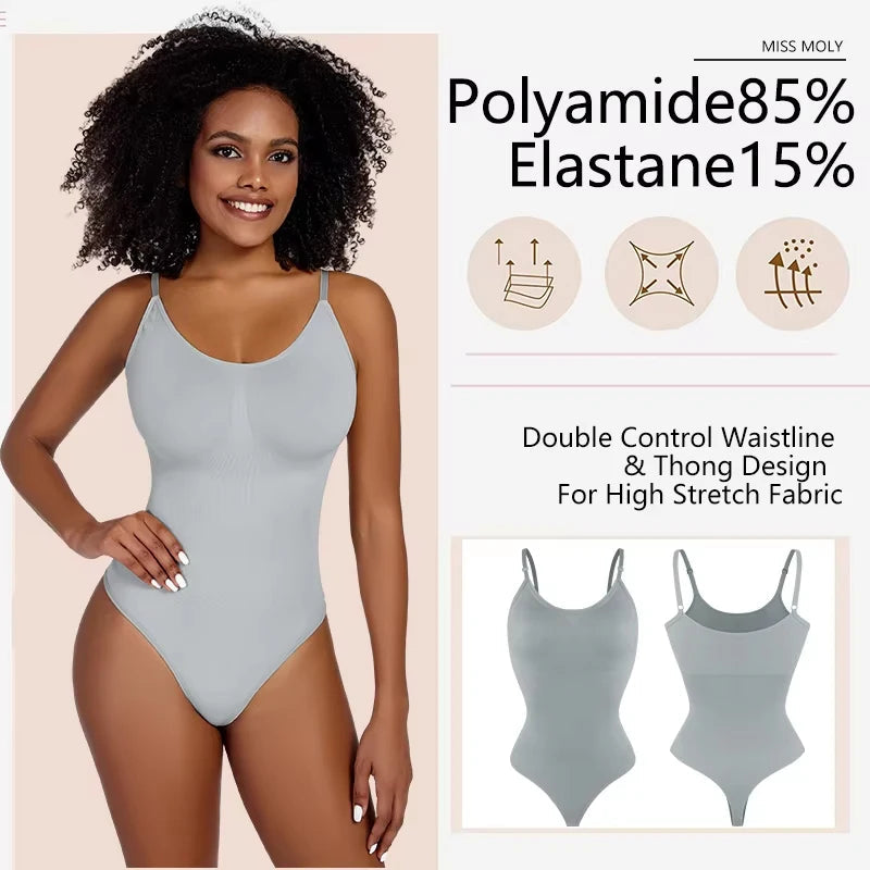 Smoothing Shapewear Bodysuit for Women Faja Full Body Shaper Thong Soft Body Shaping Sculpting Breast Slimming Underwear Dabfavshop
