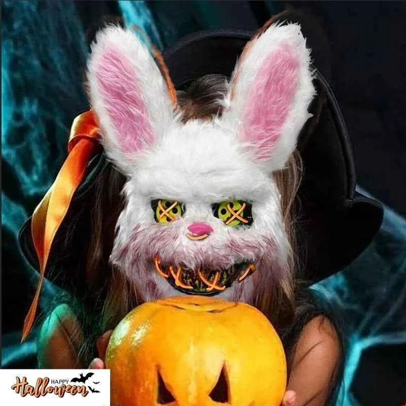 NEW LED Light Rabbit Bear Mask Halloween Cosplay Face Mask