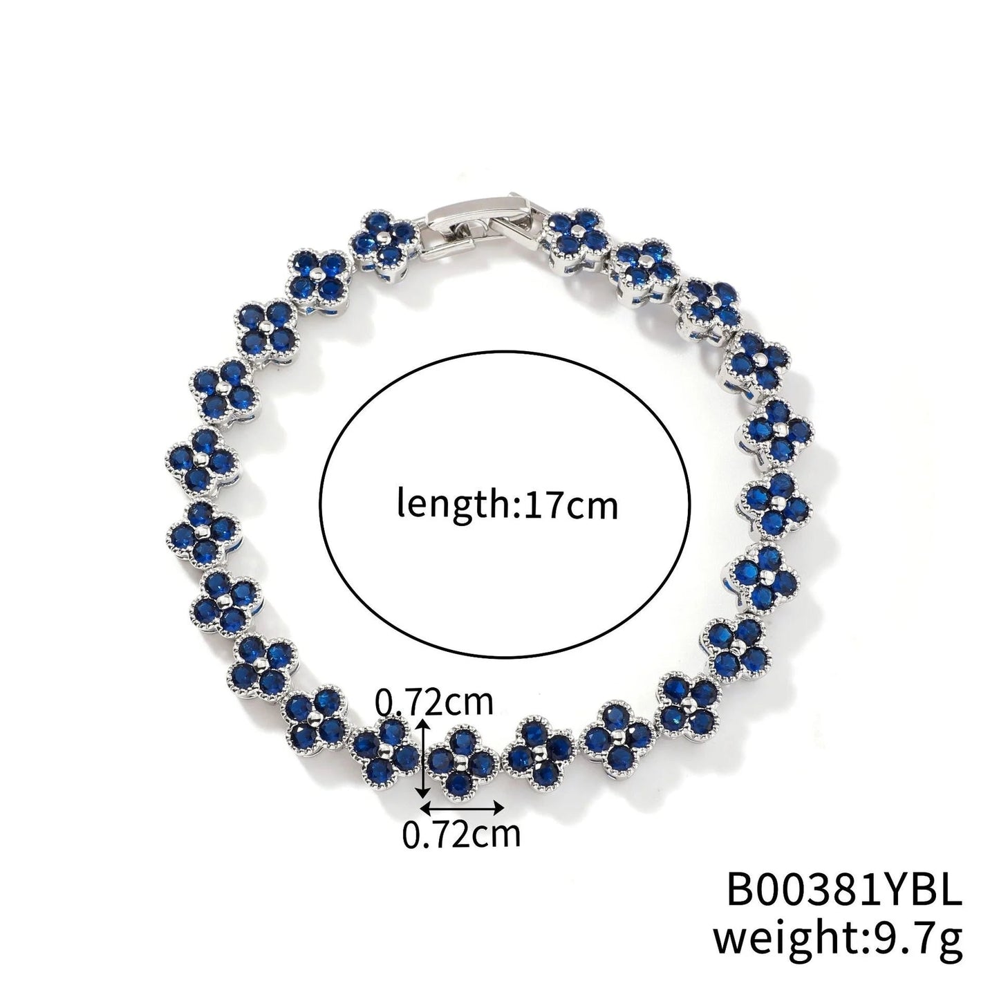 Crystal Flower Lucky Bracelet Women Personalized New Stainless Steel Bracelet Dabfavshop