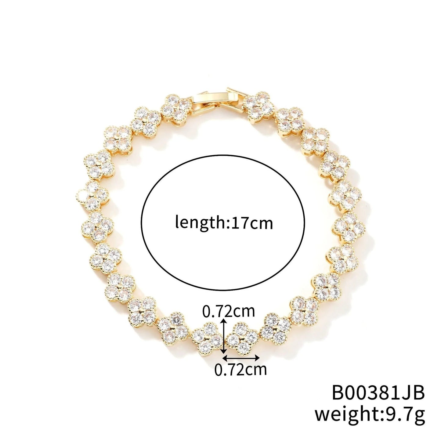 Crystal Flower Lucky Bracelet Women Personalized New Stainless Steel Bracelet Dabfavshop