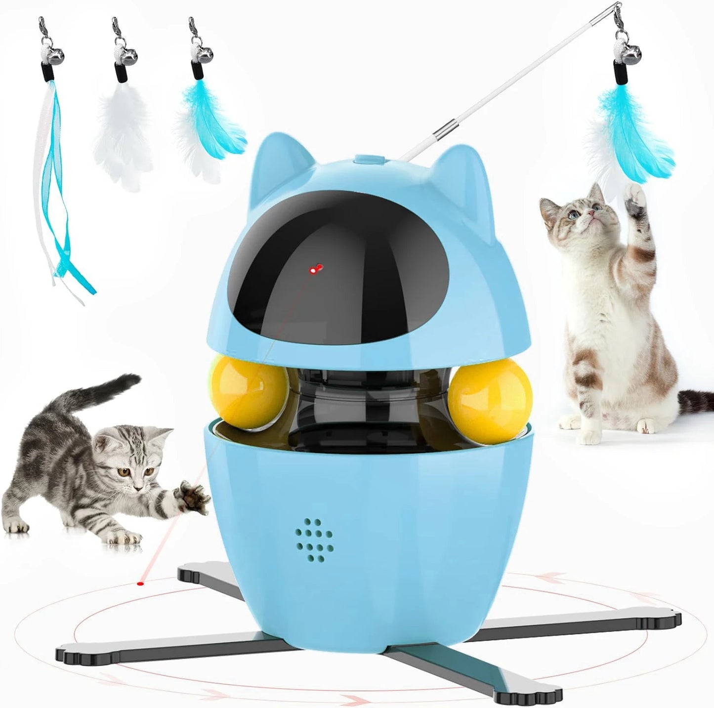 PawGlow 3-in-1 Cat Toy – Chase, Pounce & Play! - Dabfavshop