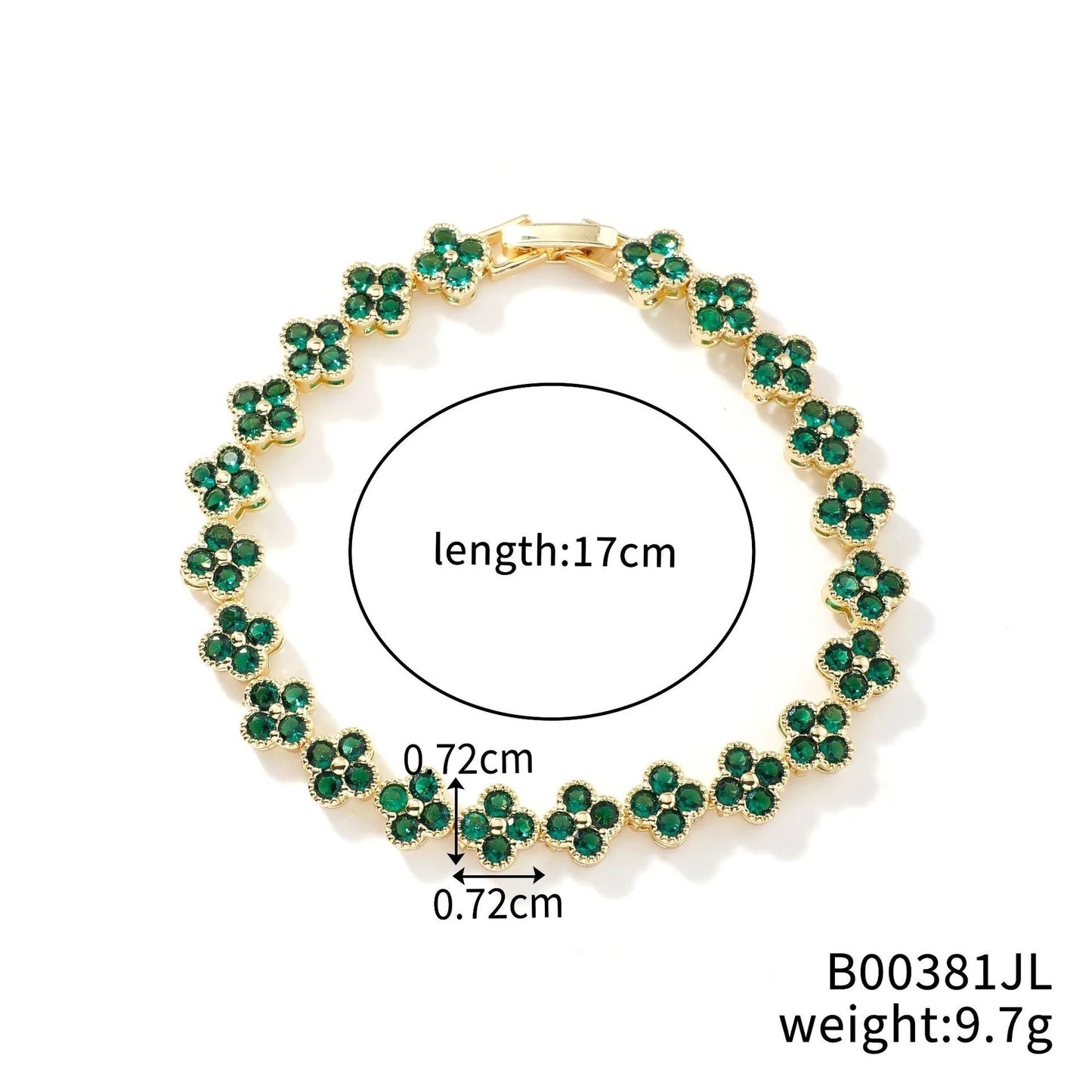 Crystal Flower Lucky Bracelet Women Personalized New Stainless Steel Bracelet Dabfavshop