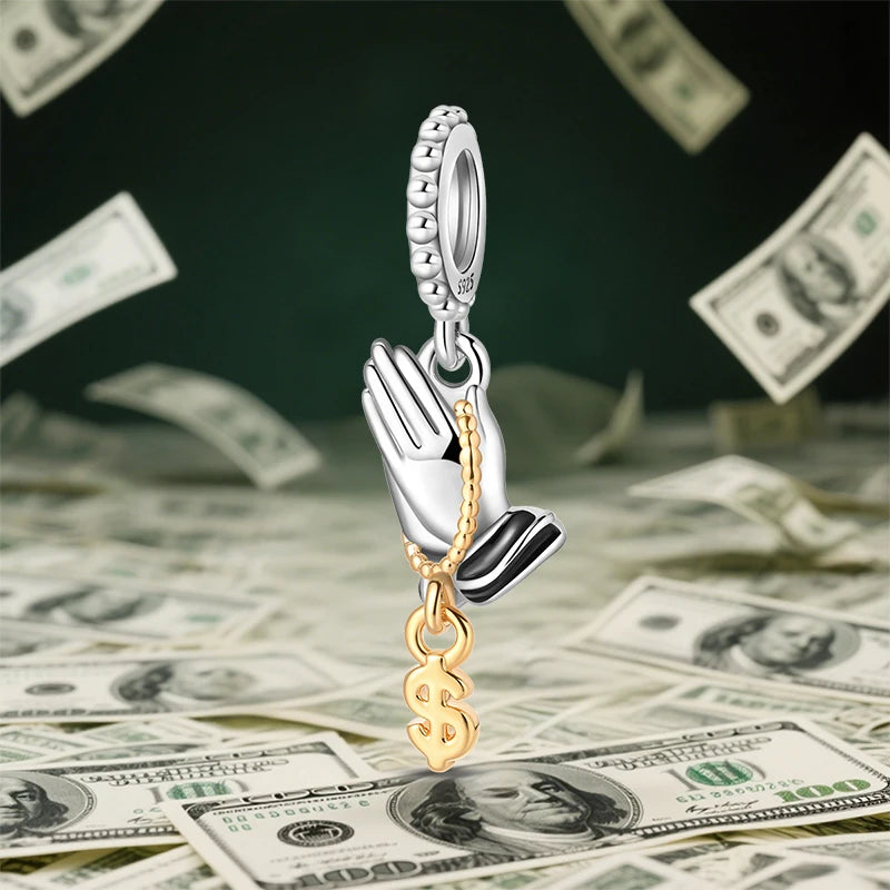 925 Sterling Silver Prayer US Dollar Pendants Charms Dabfavshop