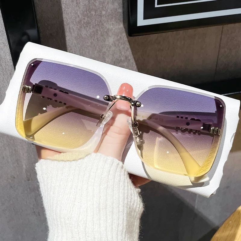 Vintage Rimless Sunglasses UV400 Dabfavshop