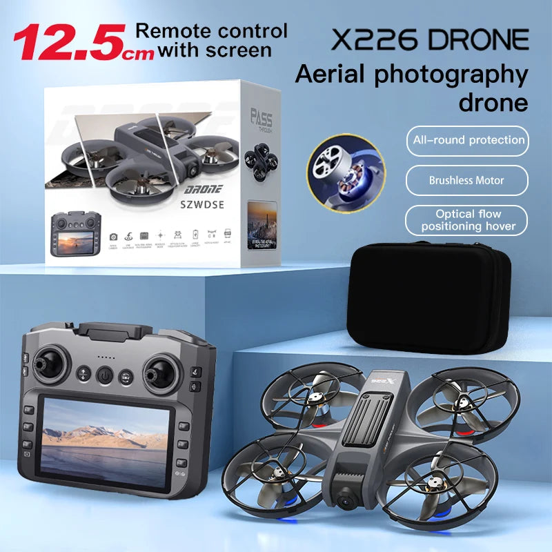 New X226 Drone 4K Profession HD Wide Angle Camera WiFi FPV RC Dron Height Keep Helicopter Large Screen Foldable Quadcopter Toys Dabfavshop
