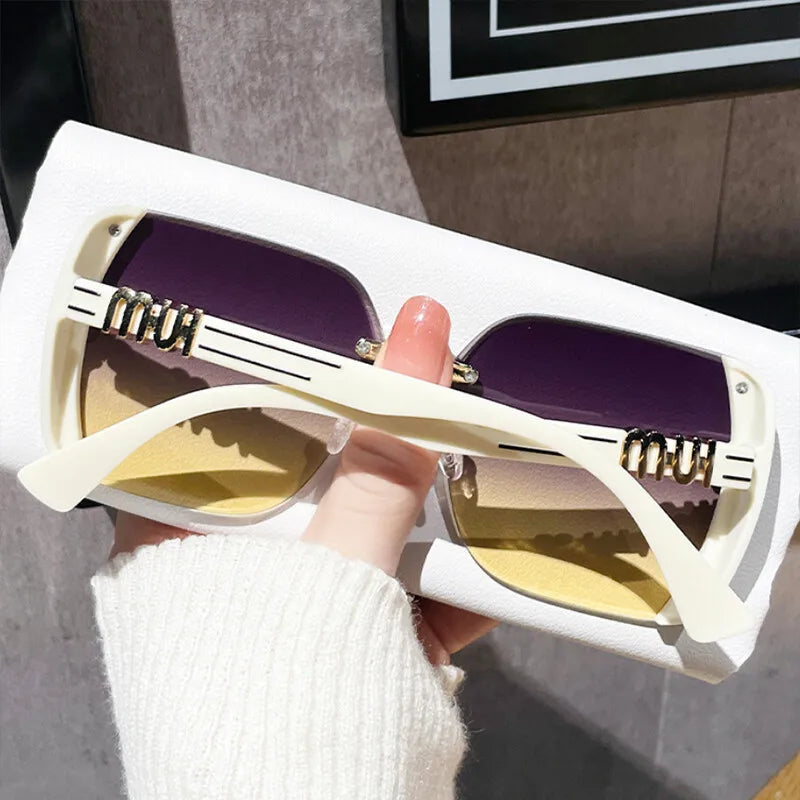 Vintage Rimless Sunglasses UV400 Dabfavshop