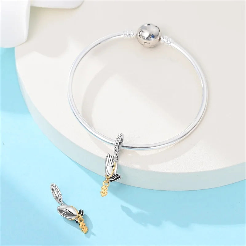 925 Sterling Silver Prayer US Dollar Pendants Charms Dabfavshop