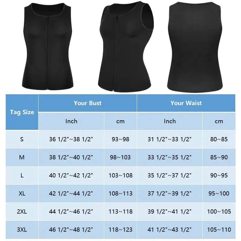 Men Body Shaper Zip Sauna Tank Top Workout Vest for Weight Loss - Dabfavshop