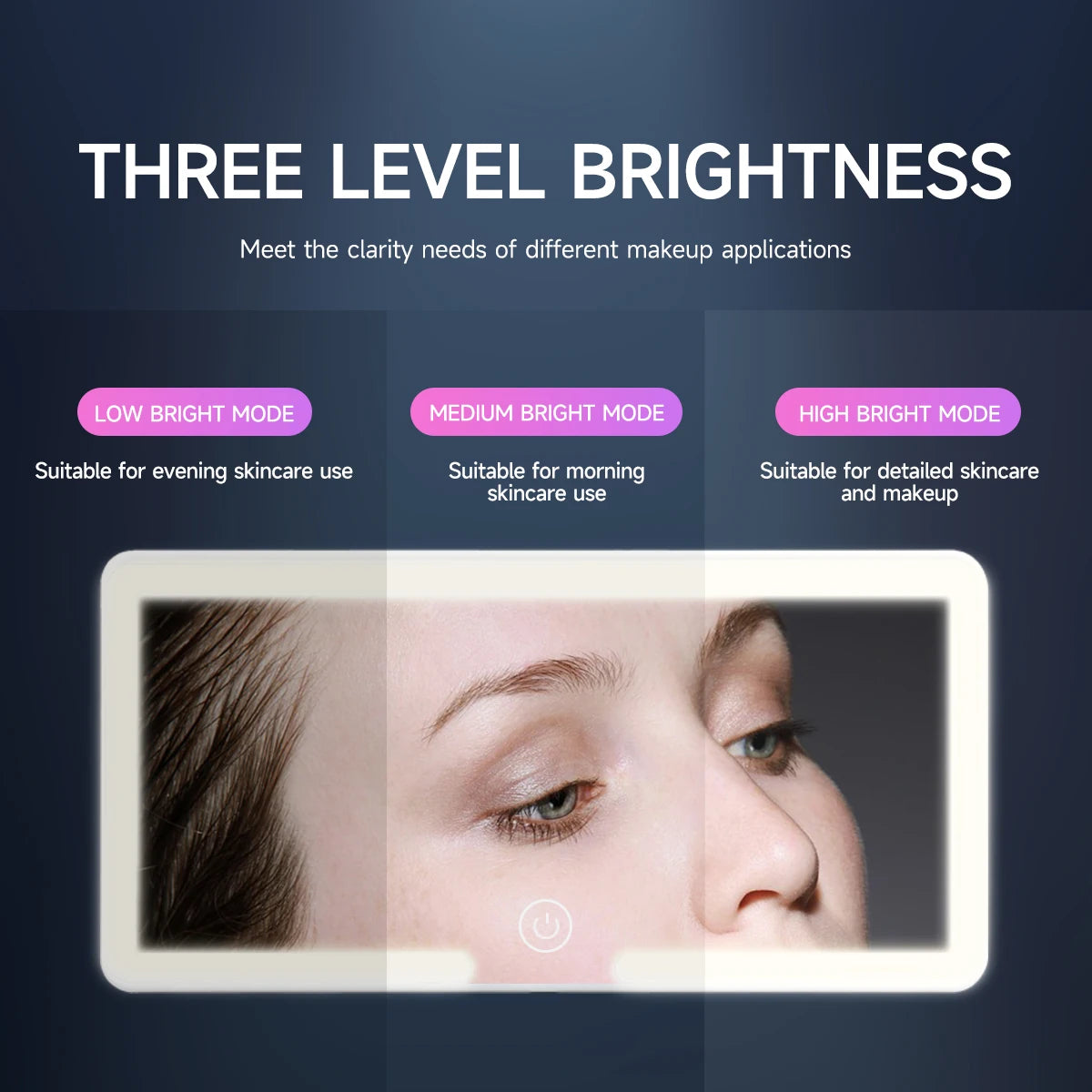 Car Interior Mirrors Sun Visor Plate LED HD Makeup Mirror for Girls Women Rechargeable Fill Light Universal Thin Vanity Mirror Dabfavshop