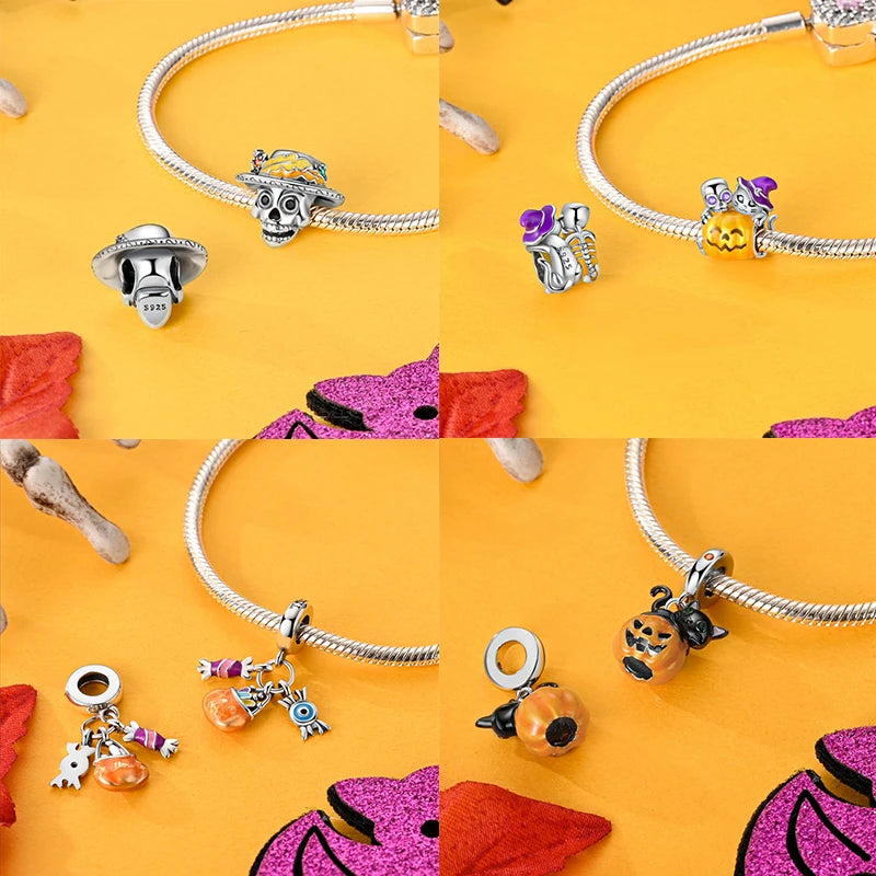 Halloween Luminous Charms Bead 925 Sterling Silver Dabfavshop