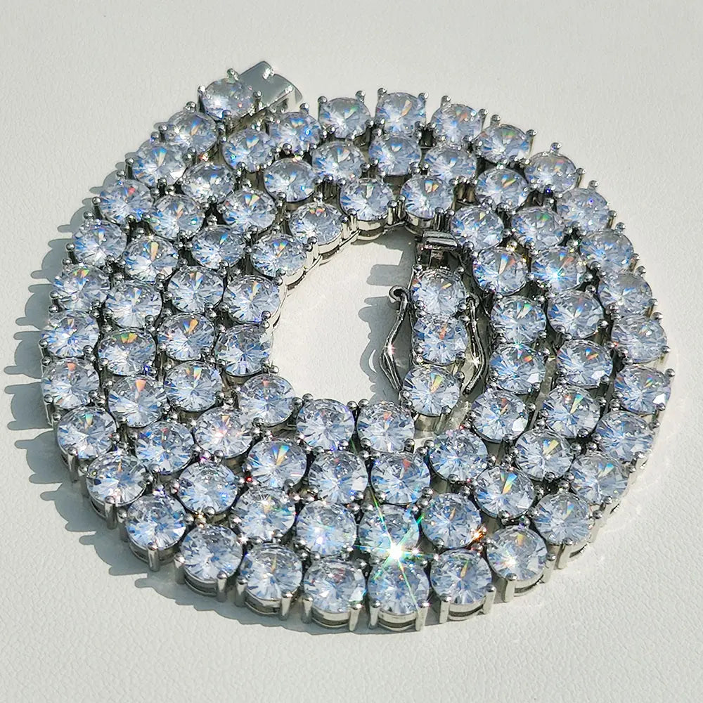 3mm Tennis Chain 1 Row Bling Zircon Copper Material Necklace Hip Hop Man and Women Iced Out Jewelry Drop shipping Dabfavshop