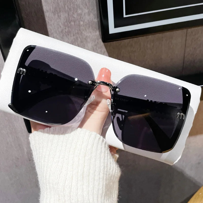 Vintage Rimless Sunglasses UV400 Dabfavshop