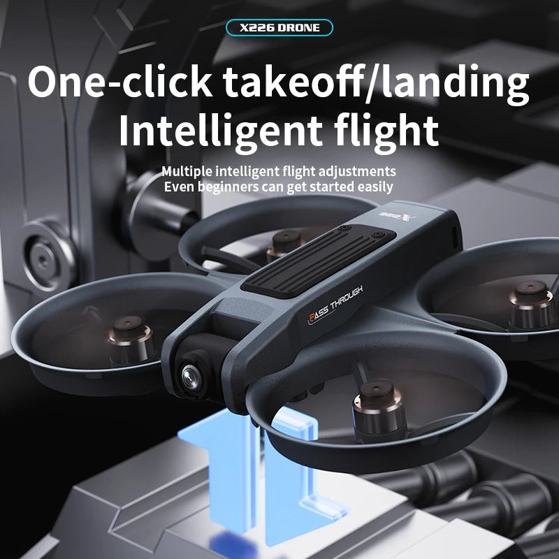 New X226 Drone 4K Profession HD Wide Angle Camera WiFi FPV RC Dron Height Keep Helicopter Large Screen Foldable Quadcopter Toys Dabfavshop