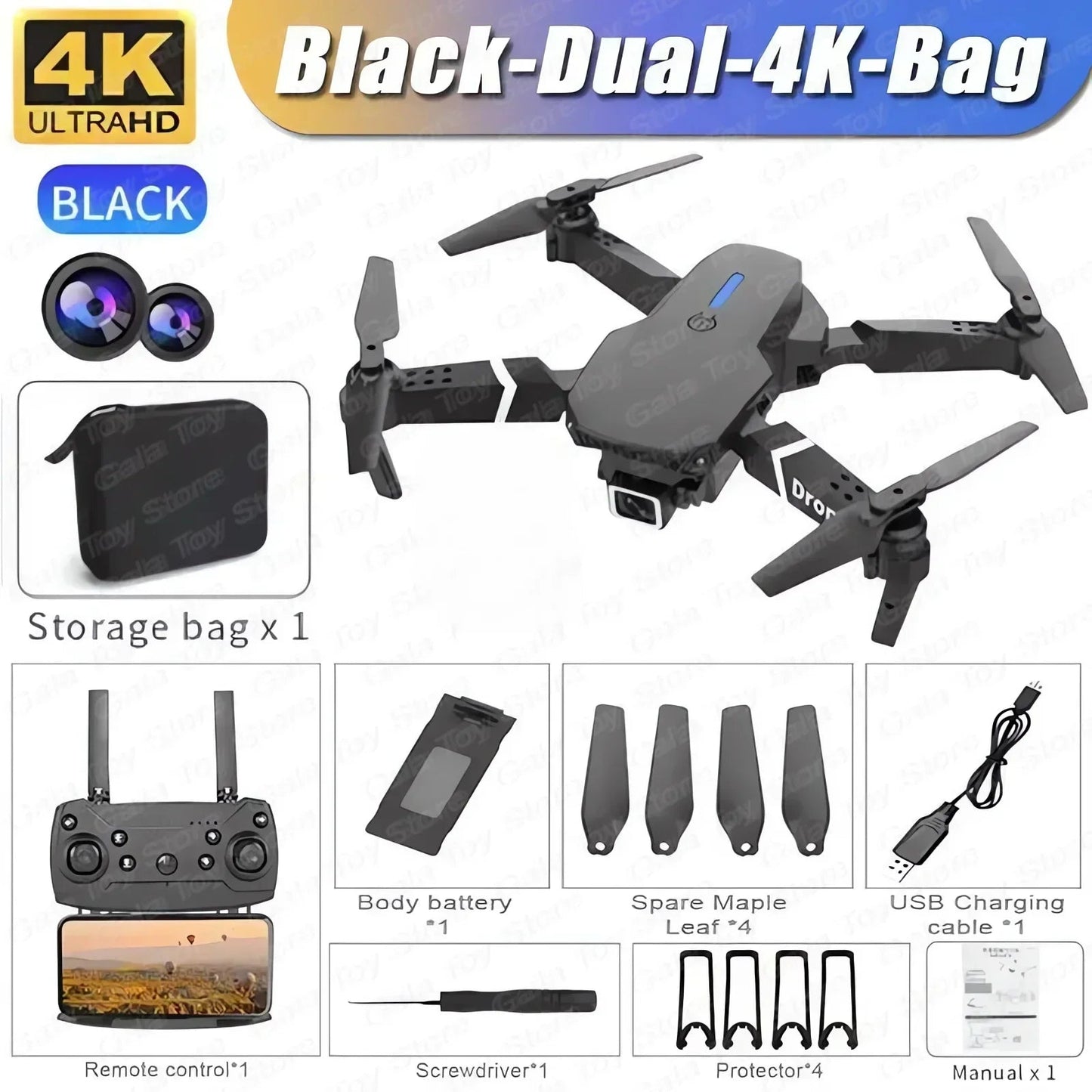 Drone Wide Angle HD 4K 1080P Camera Height Hold RC Foldable Quadcopter Helicopter Dabfavshop