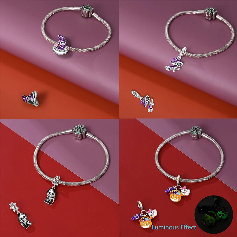 Halloween Luminous Charms Bead 925 Sterling Silver Dabfavshop