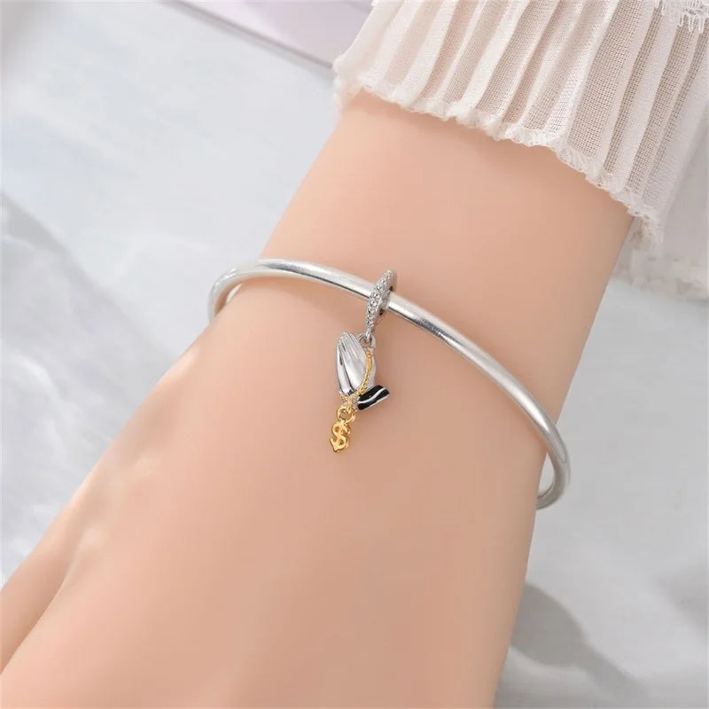 925 Sterling Silver Prayer US Dollar Pendants Charms Dabfavshop