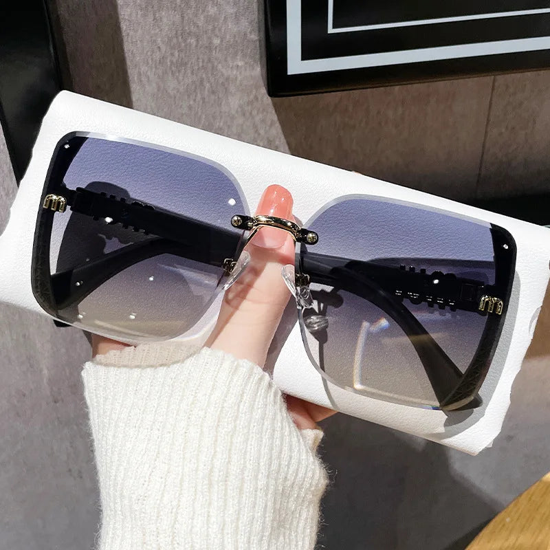 Vintage Rimless Sunglasses UV400 Dabfavshop