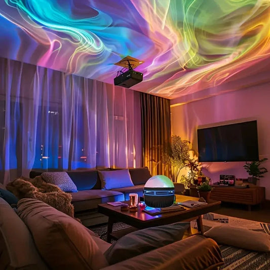 LED Projection Night Light with Remote Control - 7 Lighting Effects - Dabfavshop