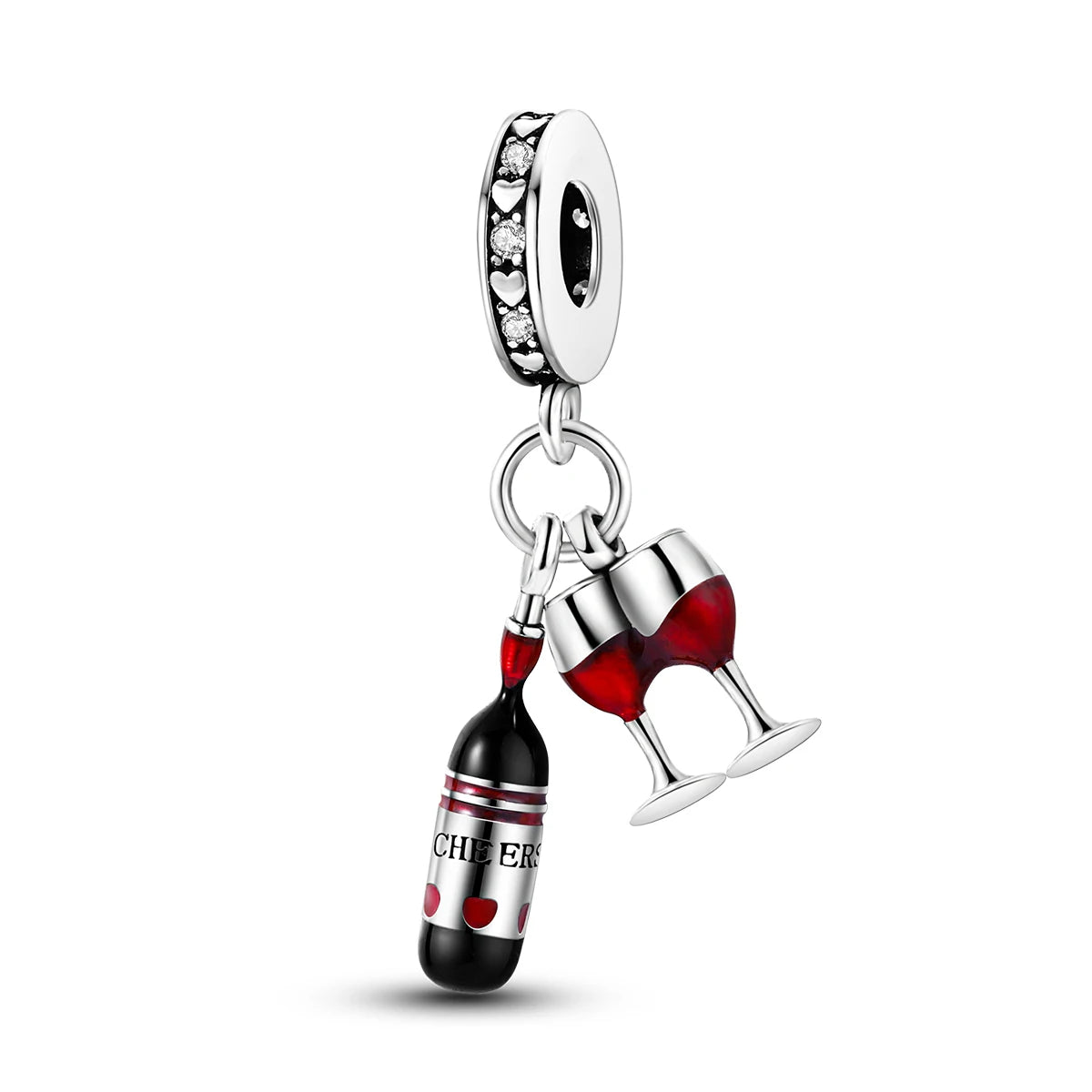 Red Charm Bead Original 925 Silver Fit Bracelet Pendant Diy Car Coffee Cherry For Woman Jewelry Dabfavshop