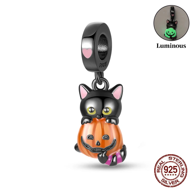 Halloween Luminous Charms Bead 925 Sterling Silver Dabfavshop