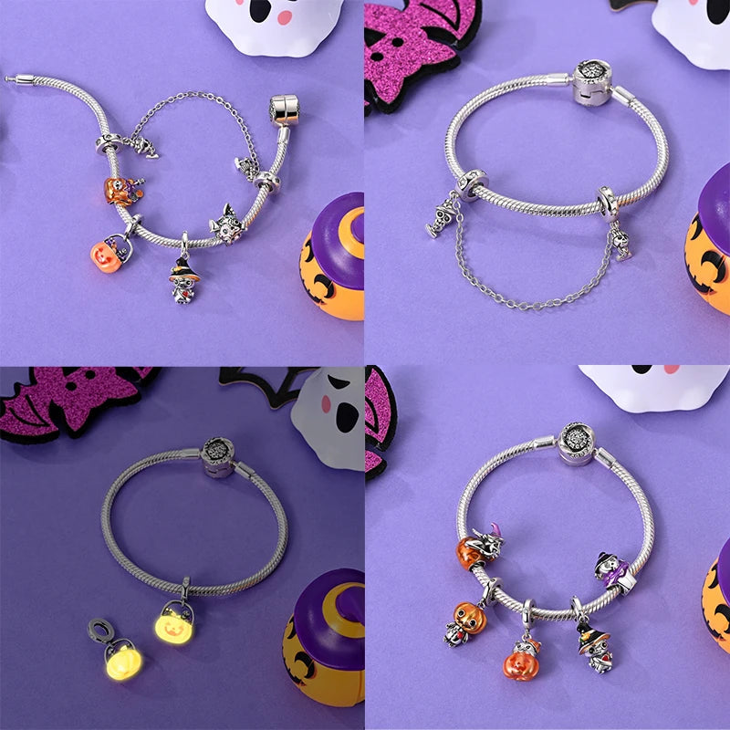 Halloween Luminous Charms Bead 925 Sterling Silver Dabfavshop