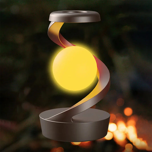 Dabfavshop Rotating Moon Lamp with Levitating Design and Soft Yellow Glow for Ambient Lighting