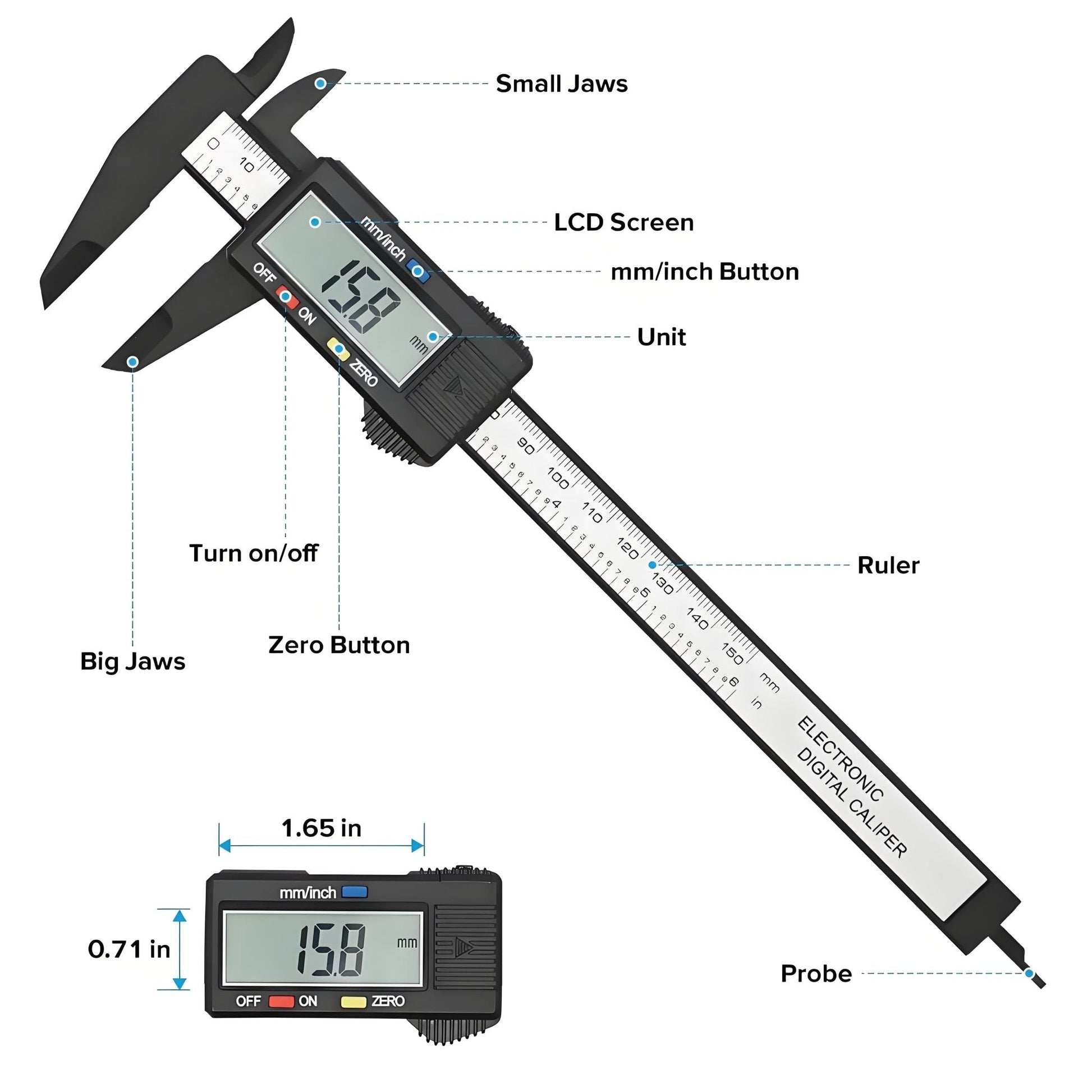 Electronic Digital Caliper Stone's Store