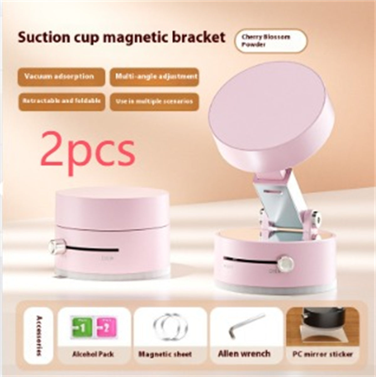 Foldable Magnetic Vacuum Car Phone Holder Foldable Suction Cup With Suction Cup Hands-Free Navigation For Smart Phone Dabfavshop