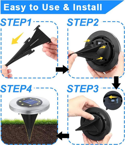 Waterproof Solar Ground LED Lights - Dabfavshop