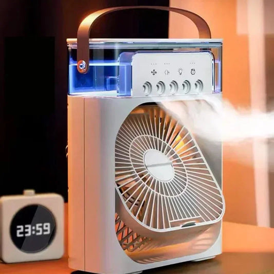 Dabfavshop 3 in 1 air conditioner fan with adjustable settings and clock display for personal cooling
