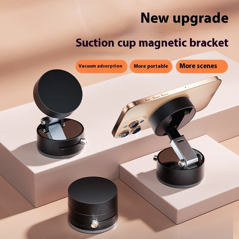 Foldable Magnetic Vacuum Car Phone Holder Foldable Suction Cup With Suction Cup Hands-Free Navigation For Smart Phone Dabfavshop