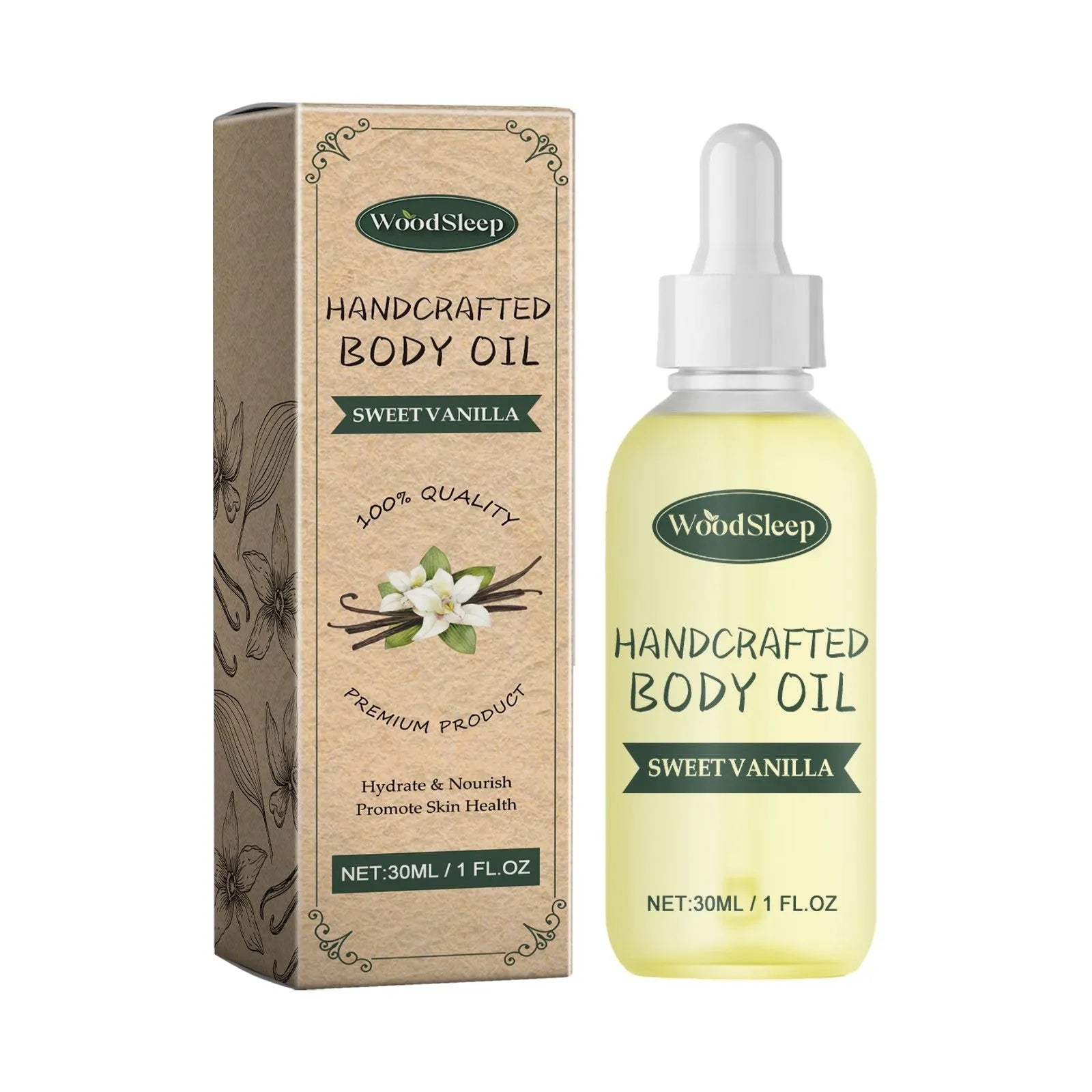 Sweet Vanilla Handcrafted Body Oil - Dabfavshop