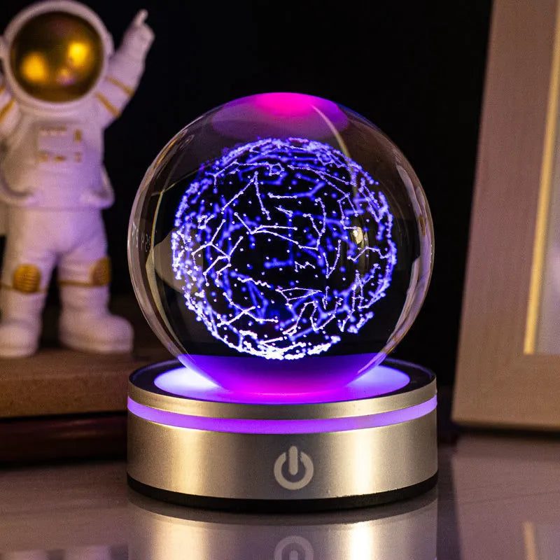 3D Crystal Ball Night Lamp - Home Decor & Gifts - Dabfavshop