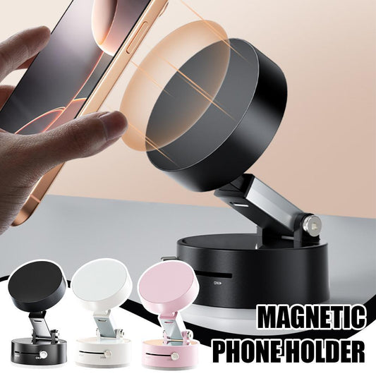 Foldable Magnetic Vacuum Car Phone Holder Foldable Suction Cup With Suction Cup Hands-Free Navigation For Smart Phone Dabfavshop