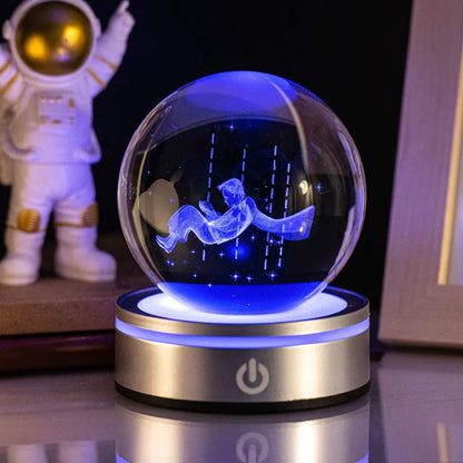 3D Crystal Ball Night Lamp - Home Decor & Gifts - Dabfavshop